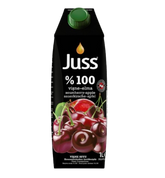 JUSS %100 SOURCHEERY/APPLE JUICE 33.8 OZ (1000ML)  (TETRA PACK)
